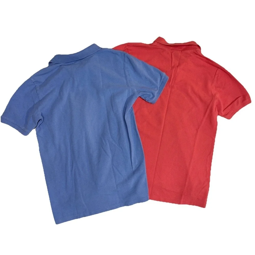 Polo Ralph Lauren Lot 2 Shirts Boy XL 18-20 Youth Golf Preppy Salmon Blue School - Picture 9 of 10